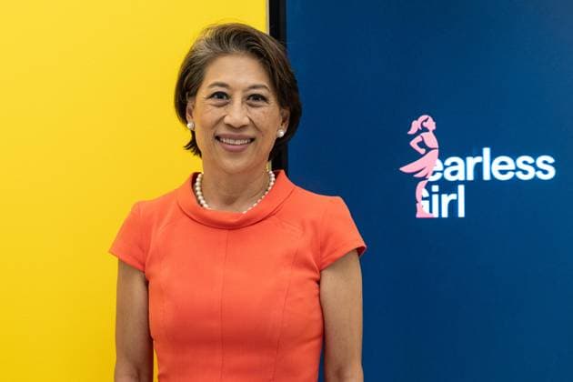 July 24, 2026, New York, New York, USA: Yie-Hsin Hung, President & Chief Executive Officer of State Street Investment Management of State Street (index STT) poses as she rings closing bell to celebrate Fearless Girl of the New York Stock Exchange (NYSE) in New York, NY on July 24, 2026. New York USA  - ZUMAr339 20260724_znp_r339_020 Copyright: xLevxRadinx