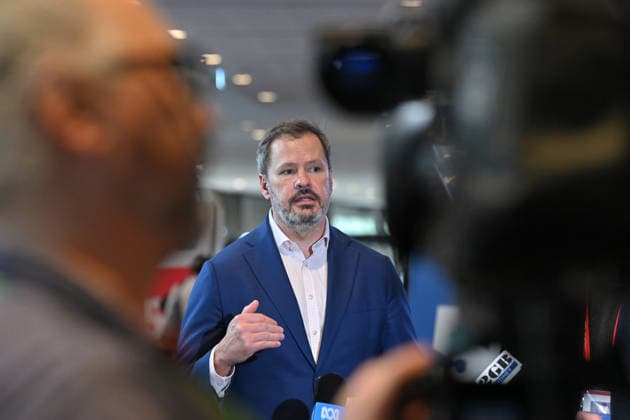 ALP NATIONAL CONFERENCE, Labor member for Chifley Ed Husic at a press conference during the 50th Australian Labor Party (ALP) national convention at the Adelaide Convention Centre, in Adelaide, Saturday, July 25, 2026. ( ADELAIDE SOUTH AUSTRALIA AUSTRALIA  Copyright: xMICKxTSIKASx 20260725117585784531