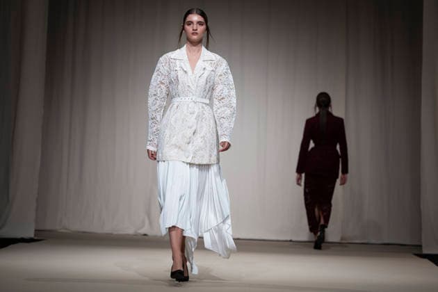 July 24, 2026, Madrid, Spain: A model walks the runway wearing a design by Romanian designers during Momad Fashion Week de Madrid in IFEMA Madrid Spain  - ZUMAs197 20260724_aaa_s197_174 Copyright: xAtilanoxGarciax