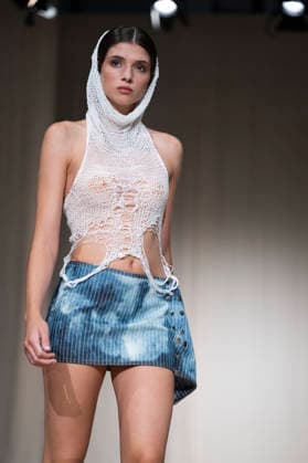 July 24, 2026, Madrid, Spain: A model walks the runway wearing a design by Romanian designers during Momad Fashion Week de Madrid in IFEMA Madrid Spain  - ZUMAs197 20260724_aaa_s197_186 Copyright: xAtilanoxGarciax