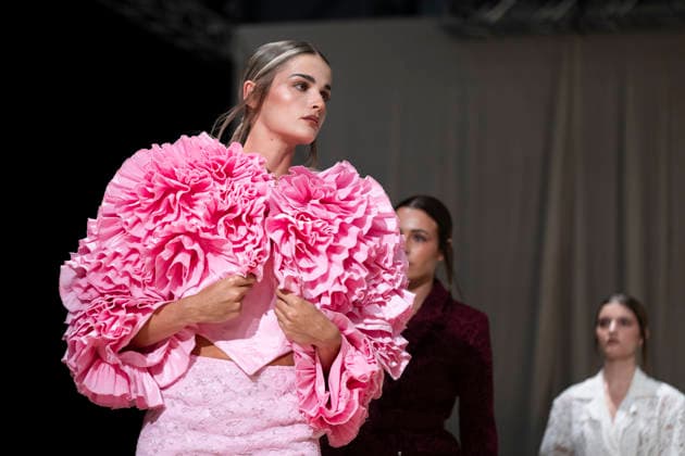 July 24, 2026, Madrid, Spain: A model walks the runway wearing a design by Romanian designers during Momad Fashion Week de Madrid in IFEMA Madrid Spain - ZUMAs197 20260724_aaa_s197_179 Copyright: xAtilanoxGarciax
