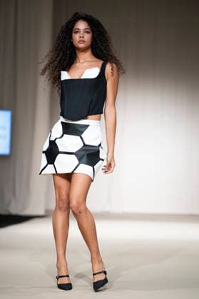 July 24, 2026, Madrid, Spain: A model walks the runway wearing a design by Romanian designers during Momad Fashion Week de Madrid in IFEMA Madrid Spain  - ZUMAs197 20260724_aaa_s197_212 Copyright: xAtilanoxGarciax
