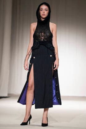July 24, 2026, Madrid, Spain: A model walks the runway wearing a design by Romanian designers during Momad Fashion Week de Madrid in IFEMA Madrid Spain  - ZUMAs197 20260724_aaa_s197_215 Copyright: xAtilanoxGarciax