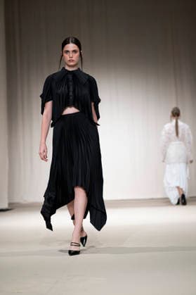 July 24, 2026, Madrid, Spain: A model walks the runway wearing a design by Romanian designers during Momad Fashion Week de Madrid in IFEMA Madrid Spain - ZUMAs197 20260724_aaa_s197_193 Copyright: xAtilanoxGarciax