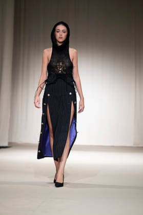 July 24, 2026, Madrid, Spain: A model walks the runway wearing a design by Romanian designers during Momad Fashion Week de Madrid in IFEMA Madrid Spain  - ZUMAs197 20260724_aaa_s197_220 Copyright: xAtilanoxGarciax