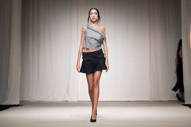 July 24, 2026, Madrid, Spain: A model walks the runway wearing a design by Romanian designers during Momad Fashion Week de Madrid in IFEMA Madrid Spain  - ZUMAs197 20260724_aaa_s197_221 Copyright: xAtilanoxGarciax