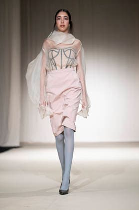 July 24, 2026, Madrid, Spain: A model walks the runway wearing a design by Romanian designers during Momad Fashion Week de Madrid in IFEMA Madrid Spain - ZUMAs197 20260724_aaa_s197_195 Copyright: xAtilanoxGarciax