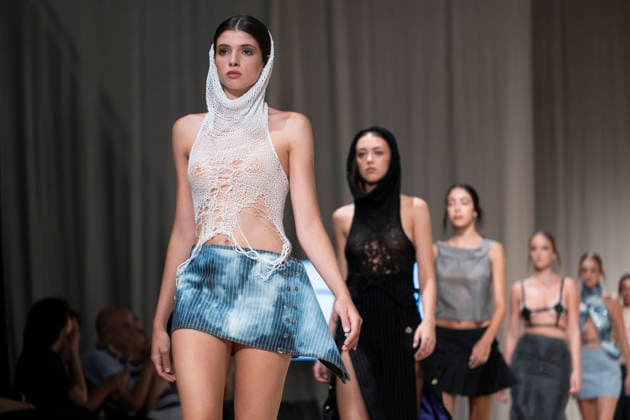 July 24, 2026, Madrid, Spain: A model walks the runway wearing a design by Romanian designers during Momad Fashion Week de Madrid in IFEMA Madrid Spain  - ZUMAs197 20260724_aaa_s197_224 Copyright: xAtilanoxGarciax