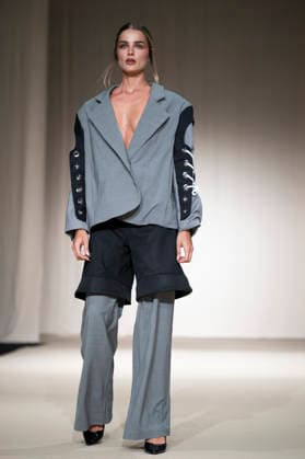 July 24, 2026, Madrid, Spain: A model walks the runway wearing a design by Romanian designers during Momad Fashion Week de Madrid in IFEMA Madrid Spain  - ZUMAs197 20260724_aaa_s197_234 Copyright: xAtilanoxGarciax