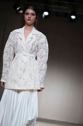July 24, 2026, Madrid, Spain: A model walks the runway wearing a design by Romanian designers during Momad Fashion Week de Madrid in IFEMA Madrid Spain - ZUMAs197 20260724_aaa_s197_207 Copyright: xAtilanoxGarciax