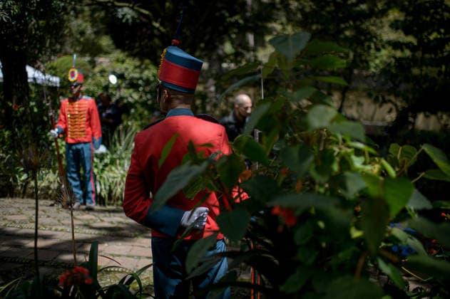 July 24, 2026, Bogota, Bogota D.C, Colombia: Colombian military take part during the return of Simon Bolivar s ceremonial sword to the Quinta de Bolivar Museum in Bogota, Colombia on July 24, 2026. Bogota Colombia - ZUMAvp1_ 20260724_zia_vp1_016 Copyright: xSebastianxBarrosx