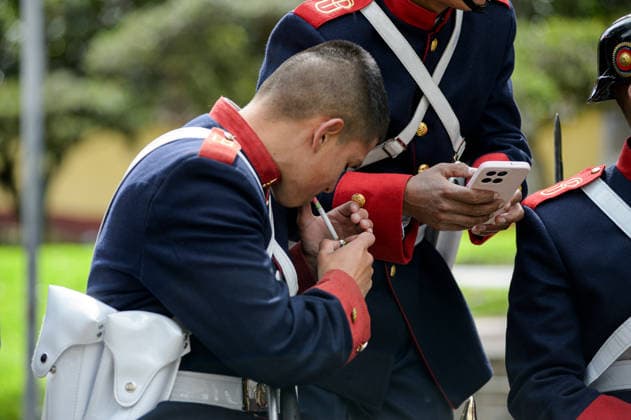 July 24, 2026, Bogota, Bogota D.C, Colombia: Colombian military take part during the return of Simon Bolivar s ceremonial sword to the Quinta de Bolivar Museum in Bogota, Colombia on July 24, 2026. Bogota Colombia - ZUMAvp1_ 20260724_zia_vp1_018 Copyright: xSebastianxBarrosx