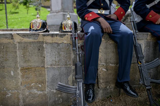 July 24, 2026, Bogota, Bogota D.C, Colombia: Colombian military take part during the return of Simon Bolivar s ceremonial sword to the Quinta de Bolivar Museum in Bogota, Colombia on July 24, 2026. Bogota Colombia - ZUMAvp1_ 20260724_zia_vp1_019 Copyright: xSebastianxBarrosx