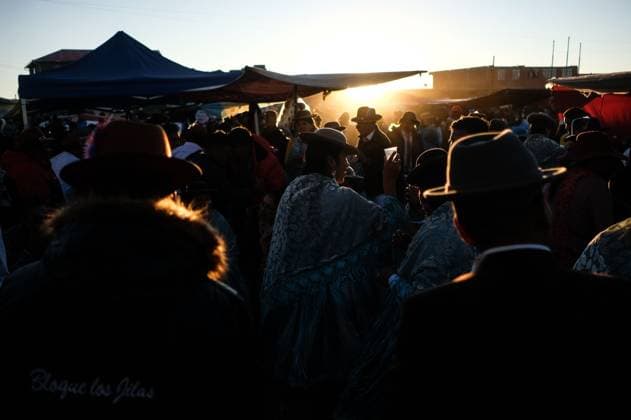 July 24, 2026, Guaqui, La Paz, Bolivia: GUAQUI, BOLIVIA Ã¢â‚¬ JULY 24, 2026: Devotees take part in the traditional Balseada Festival honoring Saint James the Apostle (Santiago ApoÂ³stol) on Lake Titicaca in Guaqui, Bolivia. The annual celebration features a ceremonial procession of decorated boats attended by residents, pilgrims and local authorities. Guaqui, La Paz Bolivia - ZUMAq101 20260724_zna_q101_227 Copyright: xCarlosxSoÂ¡NchezxNavasx