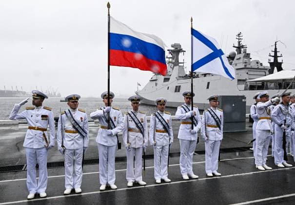 Russia Indonesia Naval Exercise 9211465 25.07.2026 Indonesian sailors line up during the opening ceremony of the second Russian-Indonesian Orruda 2026 drills for the Indonesian frigate Gusti Ngurah Rai, which arrived to participate in the bilateral exercise with the Russian Navy at the Pacific Fleet s naval base in Vladivostok, Russia. Vitaliy Ankov Sputnik Vladivostok Primorye Territory Russia  Copyright: xVitaliyxAnkovx