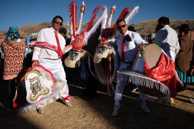 July 24, 2026, Guaqui, La Paz, Bolivia: GUAQUI, BOLIVIA Ã¢â‚¬ JULY 24, 2026: Devotees take part in the traditional Balseada Festival honoring Saint James the Apostle (Santiago ApoÂ³stol) on Lake Titicaca in Guaqui, Bolivia. The annual celebration features a ceremonial procession of decorated boats attended by residents, pilgrims and local authorities. Guaqui, La Paz Bolivia  - ZUMAq101 20260724_zna_q101_240 Copyright: xCarlosxSoÂ¡NchezxNavasx