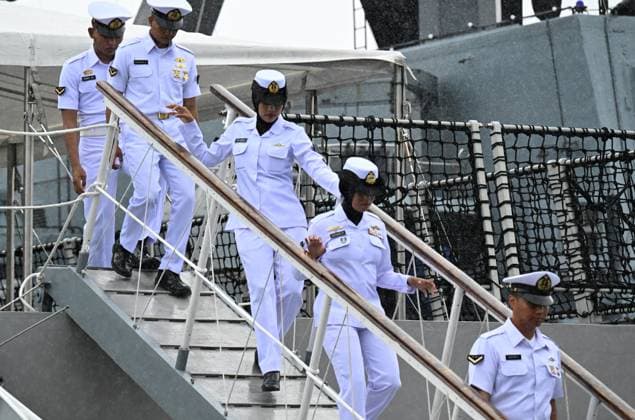 Russia Indonesia Naval Exercise 9211433 25.07.2026 Indonesian sailors attend the opening ceremony of the second Russian-Indonesian Orruda 2026 drills for the Indonesian frigate Gusti Ngurah Rai, which arrived to participate in the bilateral exercise with the Russian Navy at the Pacific Fleet s naval base in Vladivostok, Russia. Vitaliy Ankov Sputnik Vladivostok Primorye Territory Russia  Copyright: xVitaliyxAnkovx