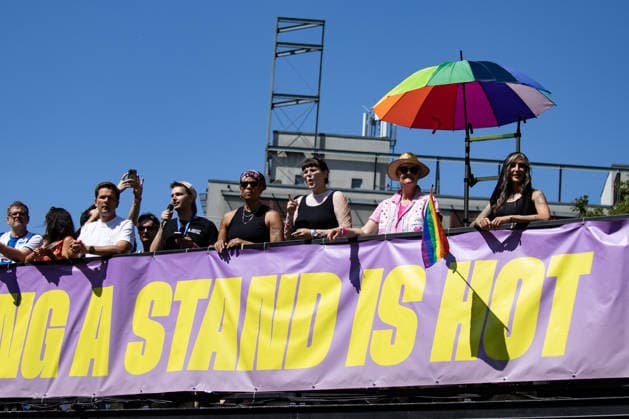Eröffnung vom 48. Christopher Street Day Demonstration in Berlin am 25. Juli 2026. Christopher Street Day Demo in Berlin *** Opening of the 48th Christopher Street Day Parade in Berlin on July 25, 2026 Christopher Street Day Parade in Berlin
