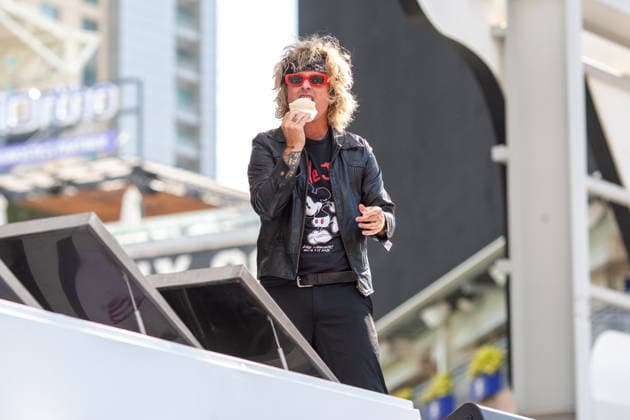 SAN DIEGO, CA - July 24rd: Billie Joe Armstrong from Green Day make a surprise appearance at San Diego Comic Con on July 24th, 2026 to promote Nimrods. Copyright: xTonyxFortex