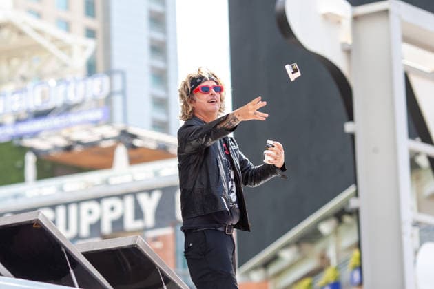 SAN DIEGO, CA - July 24rd: Billie Joe Armstrong from Green Day make a surprise appearance at San Diego Comic Con on July 24th, 2026 to promote Nimrods. Copyright: xTonyxFortex