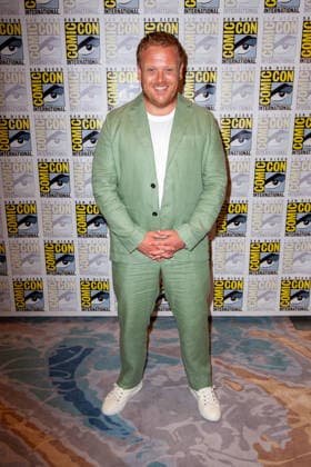 SAN DIEGO, CA - July 24rd: Owain Arthur at the Lord of the Rings: The Rings of Power press room during San Diego Comic Con on July 24th. Copyright: xTonyxFortex