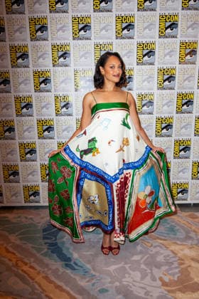 SAN DIEGO, CA - July 24rd: Cynthia Addai-Robinson at the Lord of the Rings: The Rings of Power press room during San Diego Comic Con on July 24th. Copyright: xTonyxFortex