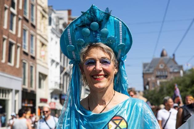 AMSTERDAM - Participants in the 13th edition of the Pride Walk are walking through the center of Amsterdam. With the walk, they are calling attention to equal rights for LGBTQ+ people worldwide. DINGENA MOL ANP netherlands out - belgium out  Copyright: xx x564254153x originalFilename: 564254153.jpg