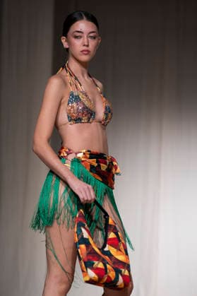 July 25, 2026, Madrid, Spain: A model walks the runway wearing a design by AQUADICOCCO during Momad Fashion Week de Madrid in IFEMA. Madrid Spain  - ZUMAs197 20260725_aaa_s197_021 Copyright: xAtilanoxGarciax