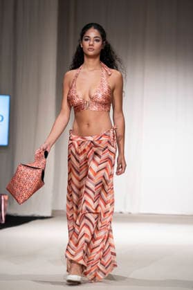 July 25, 2026, Madrid, Spain: A model walks the runway wearing a design by AQUADICOCCO during Momad Fashion Week de Madrid in IFEMA. Madrid Spain  - ZUMAs197 20260725_aaa_s197_026 Copyright: xAtilanoxGarciax