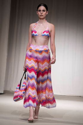 July 25, 2026, Madrid, Spain: A model walks the runway wearing a design by AQUADICOCCO during Momad Fashion Week de Madrid in IFEMA. Madrid Spain  - ZUMAs197 20260725_aaa_s197_030 Copyright: xAtilanoxGarciax