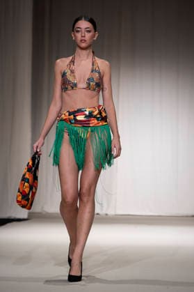 July 25, 2026, Madrid, Spain: A model walks the runway wearing a design by AQUADICOCCO during Momad Fashion Week de Madrid in IFEMA. Madrid Spain  - ZUMAs197 20260725_aaa_s197_033 Copyright: xAtilanoxGarciax