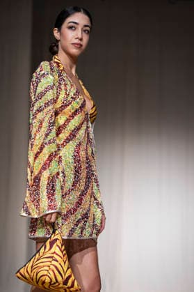 July 25, 2026, Madrid, Spain: A model walks the runway wearing a design by AQUADICOCCO during Momad Fashion Week de Madrid in IFEMA. Madrid Spain  - ZUMAs197 20260725_aaa_s197_039 Copyright: xAtilanoxGarciax