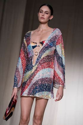 July 25, 2026, Madrid, Spain: A model walks the runway wearing a design by AQUADICOCCO during Momad Fashion Week de Madrid in IFEMA. Madrid Spain  - ZUMAs197 20260725_aaa_s197_040 Copyright: xAtilanoxGarciax