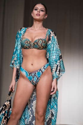 July 25, 2026, Madrid, Spain: A model walks the runway wearing a design by AQUADICOCCO during Momad Fashion Week de Madrid in IFEMA. Madrid Spain  - ZUMAs197 20260725_aaa_s197_041 Copyright: xAtilanoxGarciax