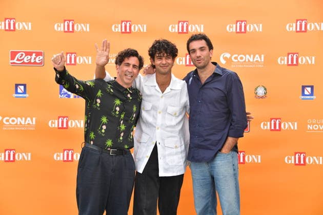 IPA86980312 - Giffoni Vallepiana Giffoni Festival 2026 Photocall for the film Je so Pazzo Pictured: Massimiliano Caiazzo, Nicola Prosatore, Filippo Valsecchi  Copyright: xVincenzoxLandix xVincenzoxLandix 86980312