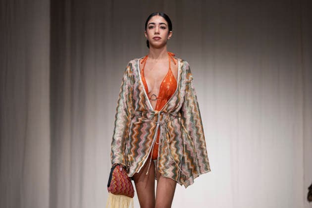 AQUADICOCCO - MOMAD Fashion Week de Madrid, Spain - 25 Jul 2026 A model walks the runway wearing a design by AQUADICOCCO during Momad Fashion Week de Madrid in IFEMA. Madrid Spain Copyright: xAtilanoxGarciax xSOPAxImagesx photo03365