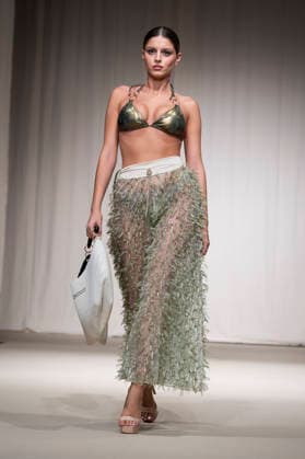 AQUADICOCCO - MOMAD Fashion Week de Madrid, Spain - 25 Jul 2026 A model walks the runway wearing a design by AQUADICOCCO during Momad Fashion Week de Madrid in IFEMA. Madrid Spain Copyright: xAtilanoxGarciax xSOPAxImagesx photo03371