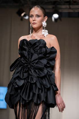 July 25, 2026, Madrid, Spain: A model walks the runway wearing a design by Flamentex during the Momad Fashion Week de Madrid in IFEMA. Madrid Spain  - ZUMAs197 20260725_aaa_s197_071 Copyright: xAtilanoxGarciax