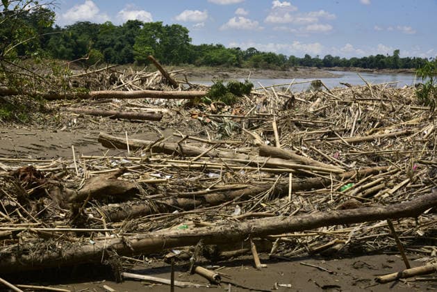 Aftermath of the flood in India s Sivasagar SIVASAGAR, INDIA - JULY 25: A flood-affected man stands amid a vast field of debris, pointing toward the destruction left behind by powerful floodwaters in Sivasagar, Assam, India on on Saturday, July 25, 2026. Hafiz Ahmed Anadolu Sivasagar India. Editorial use only. Please get in touch for any other usage.  Copyright: x2026xAnadoluxHafizxAhmedx