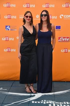IPA86985420 - Giffoni Vallepiana Giffoni Festival 2026 Photocall for the short film Agnes. Pictured: Nora Arnezeder, Gisella Marengo  Copyright: xVincenzoxLandix xVincenzoxLandix 86985420