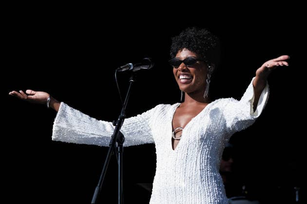 Womad: The Worlds Festival on Saturday 25 July 2026 Nya Gazelle Brown Of Say She She performs on the World Stage during Womad: The Worlds Festival on Saturday 25 July 2026 at Neston Park. Say She She Are A Brooklyn-Based Disco-Funk Soul Trio Made Up Of Nya Gazelle Brown, Piya Malik And Sabrina Cunningham ., Credit:Julie Edwards Avalon  Copyright: xJuliexEdwardsx xAvalonx 1118657740