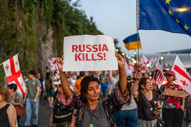 July 25, 2026, Tbilisi, Georgia: Protesters mark the 605th day of anti-government rally in Tbilisi, Georgia. Tbilisi Georgia - ZUMAz174 20260725_zip_z174_005 Copyright: xMoexZoyarix