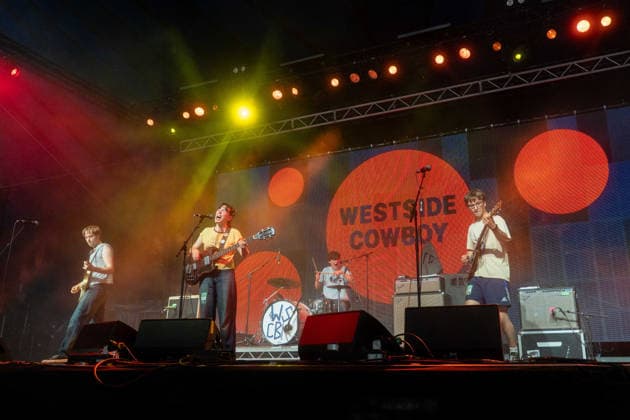 Westside Cowboy in concert at Latitude Festival at Cambridge Junction in Cambridge, UK on 25 July 2026 Jimmy Bradbury, Aoife Anson O Connell, Paddy Murphy, Reuben Haycocks performing with Westside Cowboy in concert at Latitude Festival at Cambridge Junction in Cambridge, UK on 25 July 2026, Credit:Stephen Keable Avalon UK, Cambridgeshire, Cambridge, Cambridge Junction  Copyright: xStephenxKeablex xAvalonx 1118617341