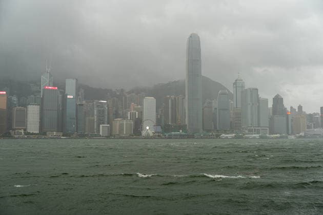 HONGKONG-TYPHOON NOUL Victoria Harbor during typhoon Noul in Hong Kong, July 26, 2026. NEXPHER Vernon Yuen HONG KONG