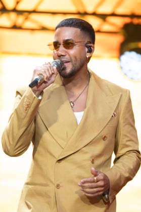 July 25, 2026, Madrid, Spain: American singer-songwriter Romeo Santos, seen live on stage during his performance Better Late Than Never at the Metropolitano stadium. Madrid Spain - ZUMAs197 20260725_aaa_s197_353 Copyright: xAtilanoxGarciax