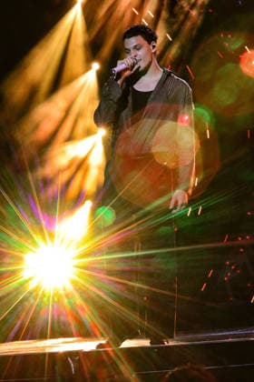 IPA87001451 - Nicolo Filippucci on stage at La Notte dei Fiori in Sanremo. during LA NOTTE DEI FIORI - SANREMO ESTATE, Music Concert in SANREMO, Italy, July 25, 2026  Copyright: xRenataxRoattino LiveMediax xx 87001451