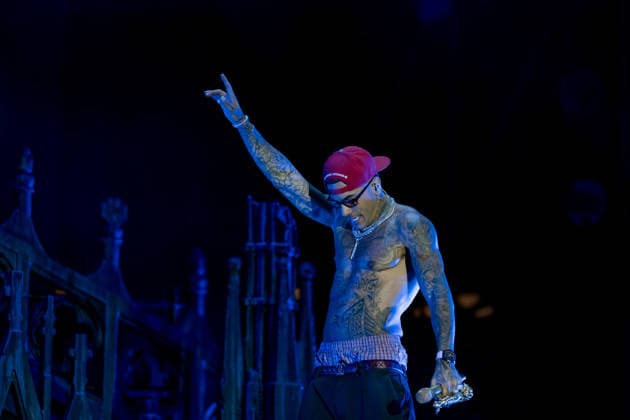 July 25, 2026, Salerno, Italy: Gionata Boschetti aka Sfera Ebbasta performs live at Piazza della LibertÃ during the Celebration Tour. Salerno Italy - ZUMAs197 20260725_aaa_s197_494 Copyright: xAndreaxGulx