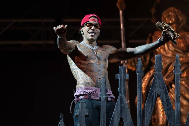 July 25, 2026, Salerno, Italy: Gionata Boschetti aka Sfera Ebbasta performs live at Piazza della LibertÃ during the Celebration Tour. Salerno Italy - ZUMAs197 20260725_aaa_s197_514 Copyright: xAndreaxGulx