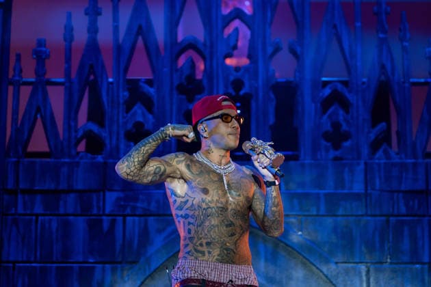 July 25, 2026, Salerno, Italy: Gionata Boschetti aka Sfera Ebbasta performs live at Piazza della LibertÃ during the Celebration Tour. Salerno Italy - ZUMAs197 20260725_aaa_s197_515 Copyright: xAndreaxGulx