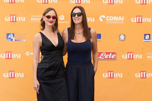 56th Giffoni Film Festival - Photocall of Agnes Nora Arnezeder, Gisella Marengo during the photocall for the new short film Agnes starring French actress Nora Arnezeder at the 56th Giffoni Film Festival. Giffoni Valle Piana on July 25, 2026. Photo by Andrea Bracaglia ABACAPRESS.COM Giffoni Valle Piana Italy Italy  Copyright: xBracagliaxAndrea ABACAx